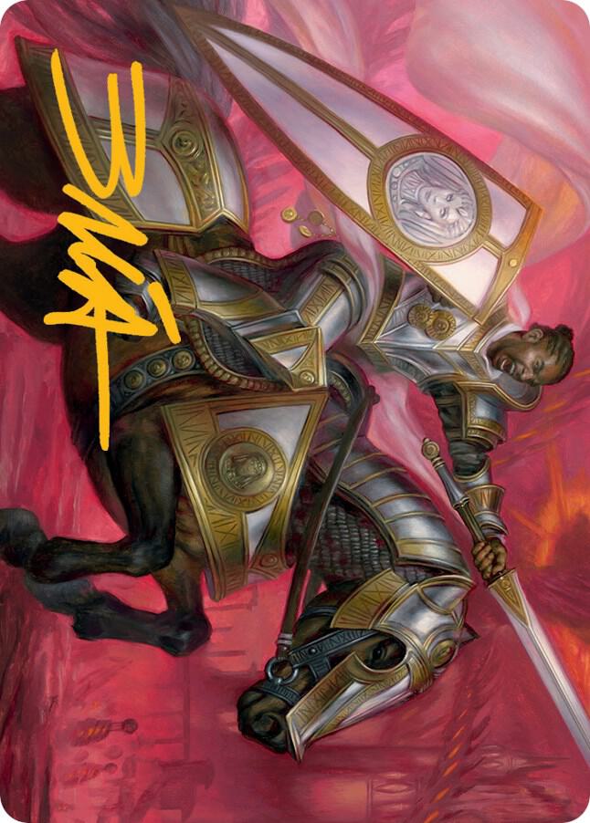 Sigiled Sentinel Art Card Gold Stamped Signature 9 (Art Series: March of the Machine)  | Good Games Adelaide SA