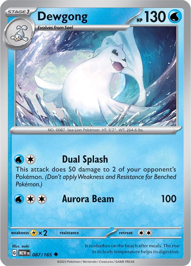 Dewgong 087/165 (SV: Scarlet & Violet 151)  | Good Games Adelaide SA