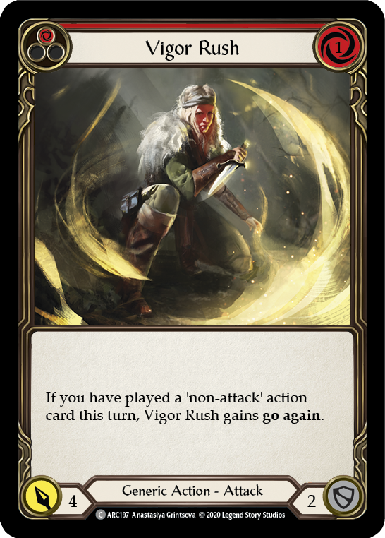 Vigor Rush (Red) [U-ARC197] Unlimited Rainbow Foil | Good Games Adelaide SA