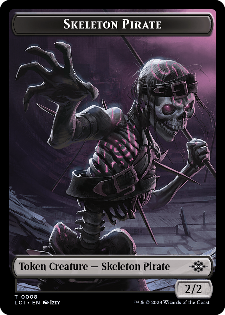 Vampire // Skeleton Pirate Double-Sided Token [The Lost Caverns of Ixalan Tokens] | Good Games Adelaide SA