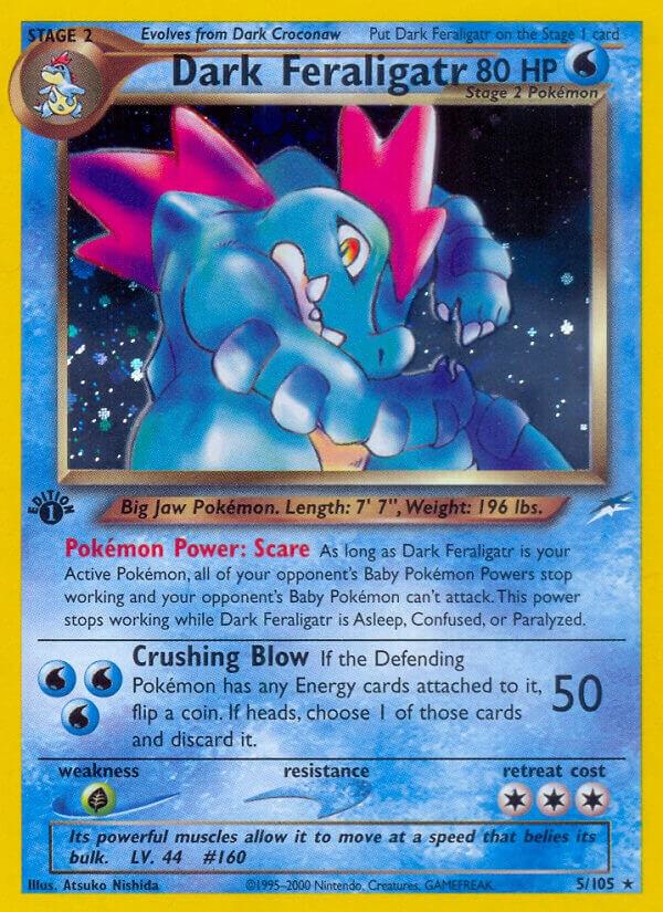 Dark Feraligatr 005/105 (Neo Destiny)  - 1st Edition Holofoil | Good Games Adelaide SA
