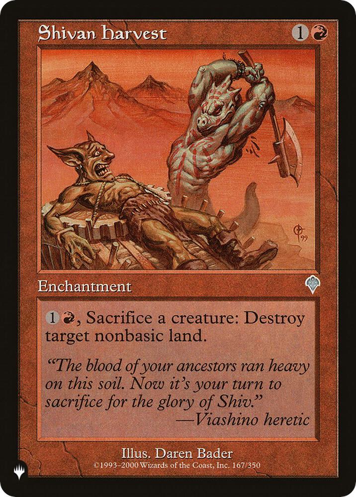 Shivan Harvest 167/350 (The List Reprints)  | Good Games Adelaide SA
