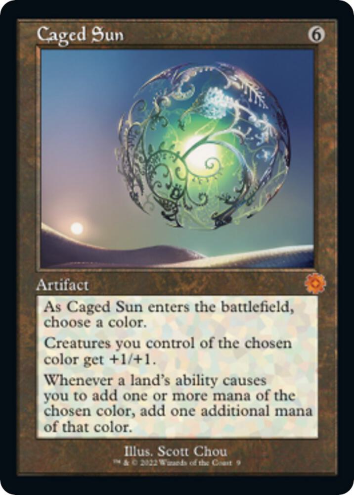 Caged Sun 9 (The Brothers' War: Retro Frame Artifacts)  - Foil | Good Games Adelaide SA