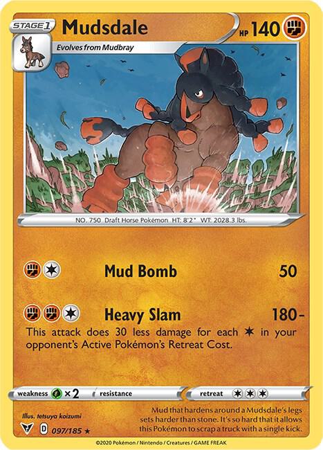 Mudsdale 097/185 (SWSH04: Vivid Voltage)  - Reverse Holofoil | Good Games Adelaide SA