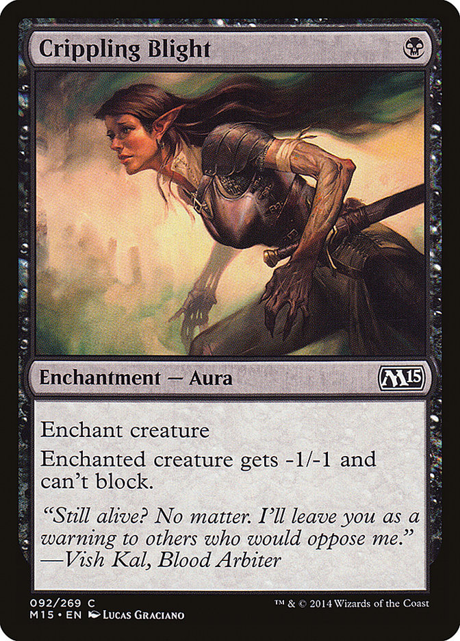Crippling Blight 92 (Magic 2015 (M15))  - Foil | Good Games Adelaide SA