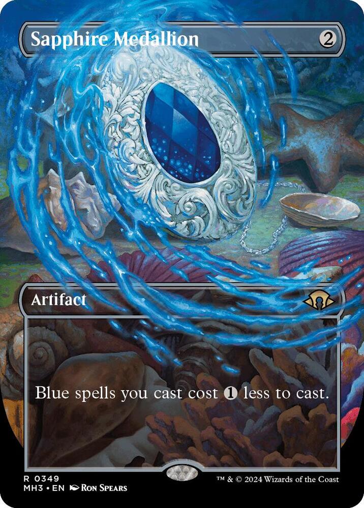 Sapphire Medallion 349/319 (Modern Horizons 3)  - Borderless Foil | Good Games Adelaide SA
