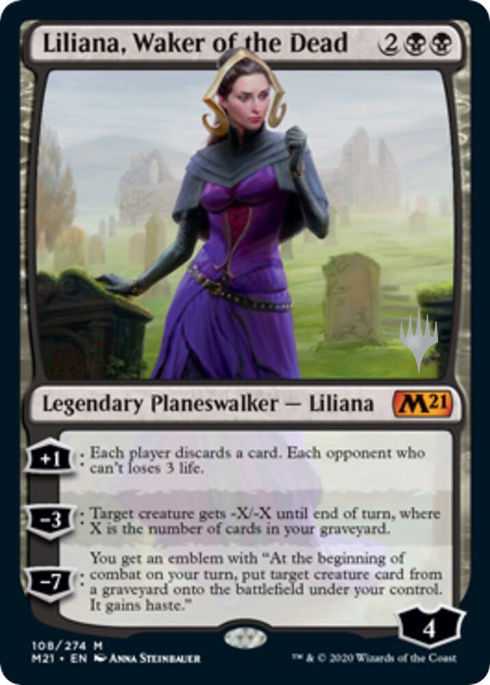 Liliana Waker of the Dead 108 (Promo Pack: Core Set 2021)  - Foil | Good Games Adelaide SA