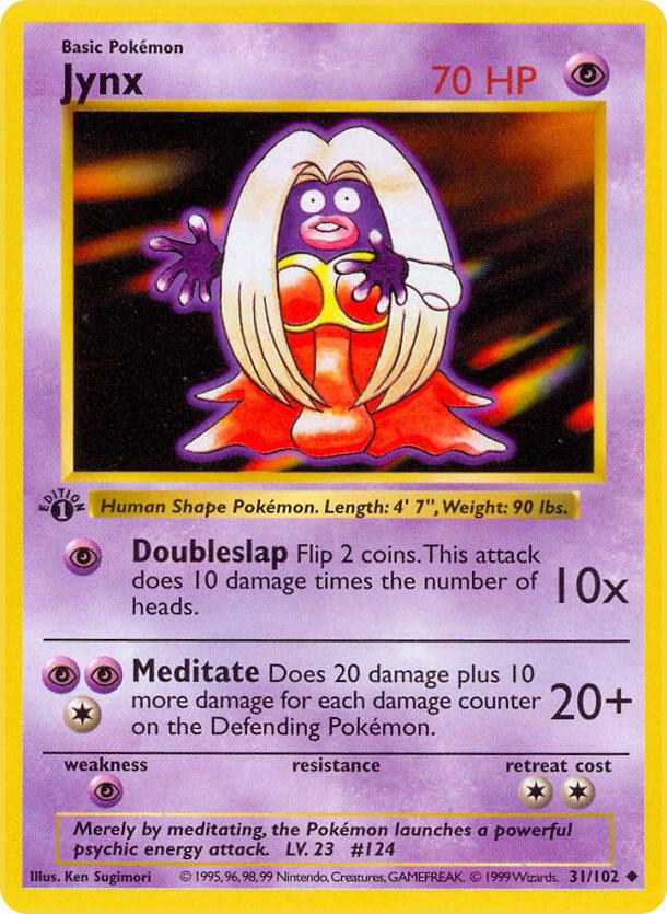 Jynx 031/102 (Base Set (Shadowless))  - 1st Edition | Good Games Adelaide SA