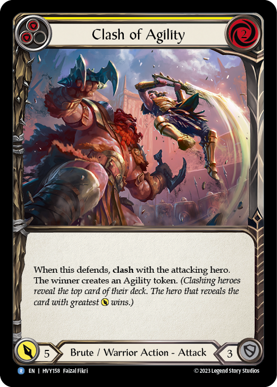 Clash of Agility (Yellow) [HVY158] (Heavy Hitters)  Rainbow Foil | Good Games Adelaide SA