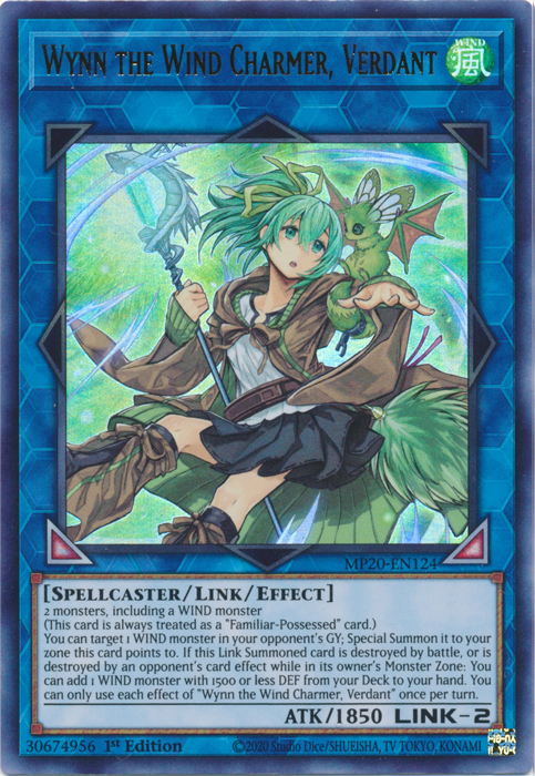 Wynn the Wind Charmer, Verdant [MP20-EN124] Ultra Rare | Good Games Adelaide SA