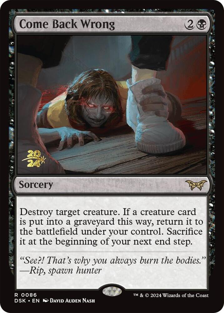 Come Back Wrong 0086 86 (Prerelease Cards)  - Foil | Good Games Adelaide SA
