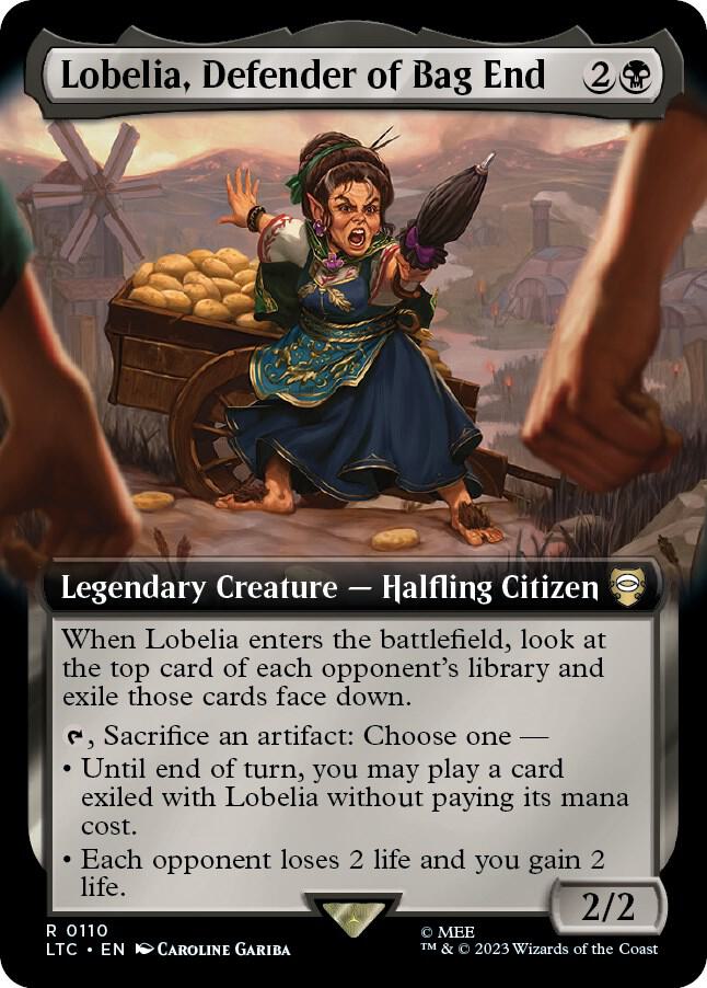 Lobelia, Defender of Bag End 110 (Commander: The Lord of the Rings: Tales of Middle-earth)  - Extended Art | Good Games Adelaide SA