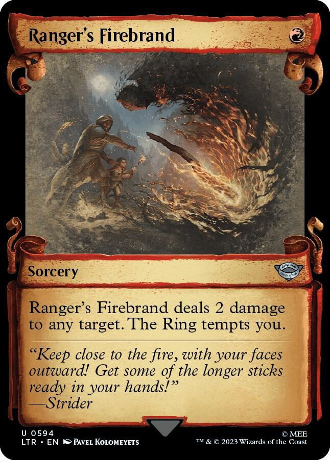 Ranger's Firebrand 594 (Universes Beyond: The Lord of the Rings: Tales of Middle-earth)  - Showcase Scroll Foil | Good Games Adelaide SA