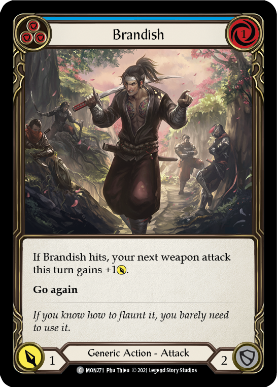 Brandish (Blue) [MON271-RF] 1st Edition Rainbow Foil | Good Games Adelaide SA