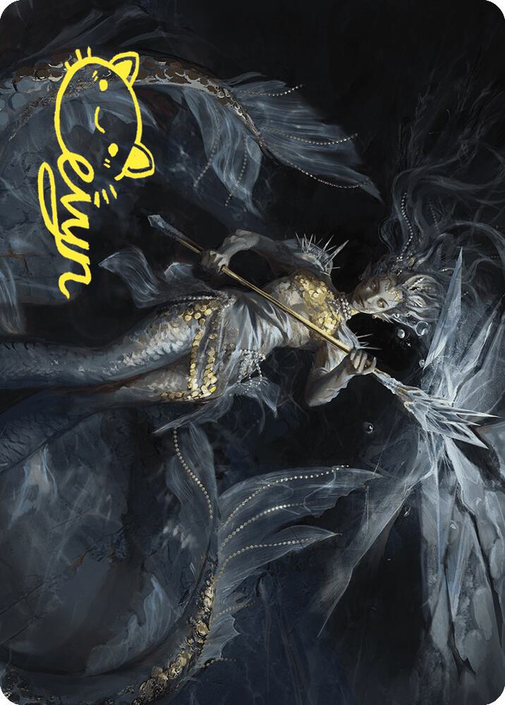 Sharae of Numbing Depths Art Card Gold Stamped Signature 32 (Art Series: Wilds of Eldraine)  | Good Games Adelaide SA