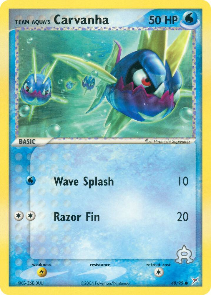 Team Aqua's Carvanha 48/95 (Team Magma vs Team Aqua)  - Reverse Holofoil | Good Games Adelaide SA
