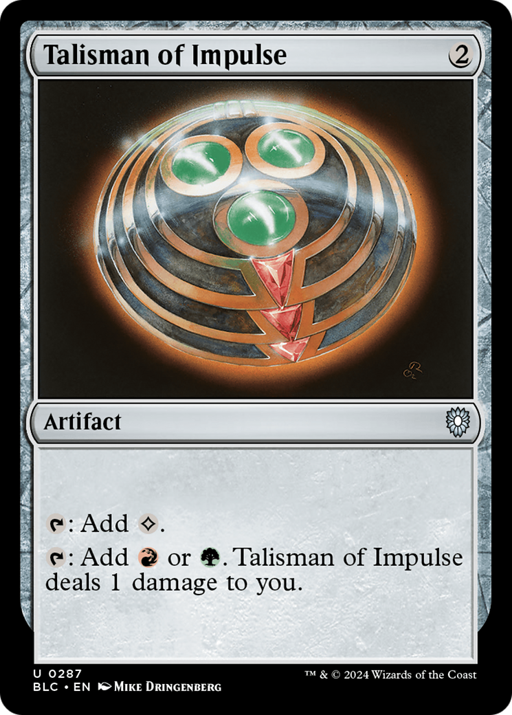 Talisman of Impulse [Bloomburrow Commander] | Good Games Adelaide SA