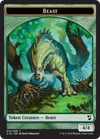 Beast (013) // Plant Double-sided Token [Commander 2018 Tokens] | Good Games Adelaide SA