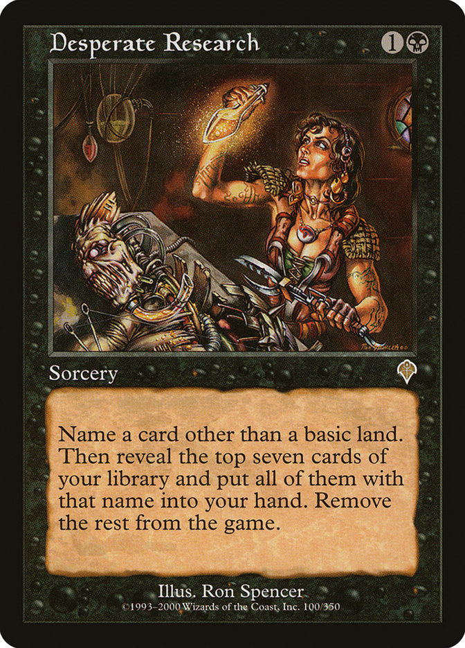 Desperate Research 100 (Invasion)  - Foil | Good Games Adelaide SA