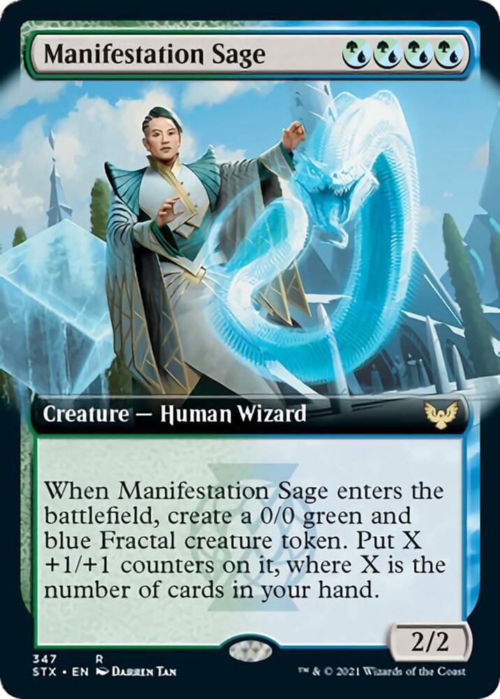Manifestation Sage Extended Art 347 (Strixhaven: School of Mages)  - Foil | Good Games Adelaide SA