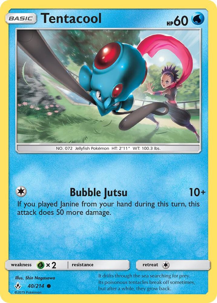 Tentacool 40/214 (SM - Unbroken Bonds)  | Good Games Adelaide SA