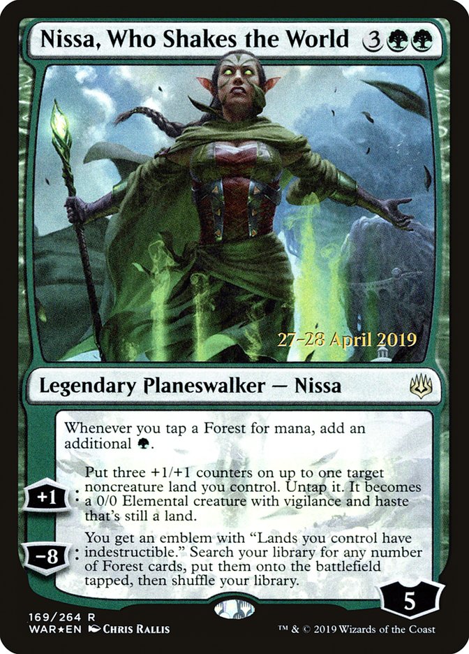 Nissa, Who Shakes the World  [War of the Spark Prerelease Promos] | Good Games Adelaide SA