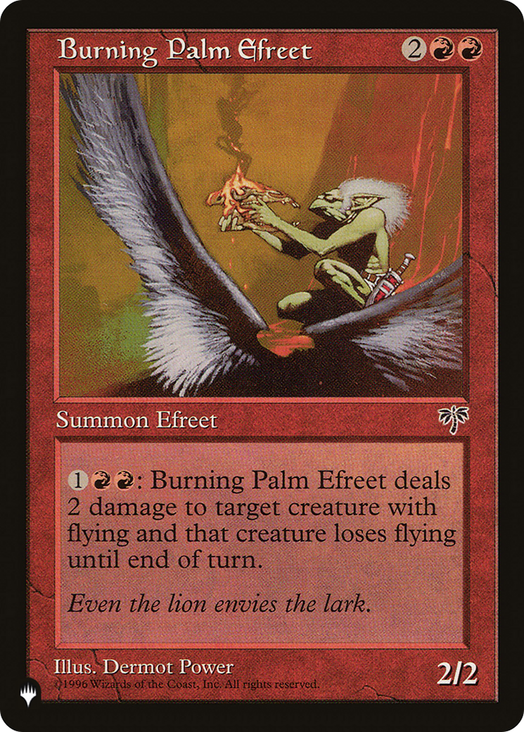 Burning Palm Efreet [The List Reprints] | Good Games Adelaide SA