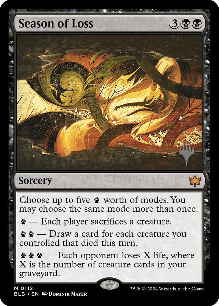 Season of Loss 112 (Promo Pack: Bloomburrow)  - Foil | Good Games Adelaide SA
