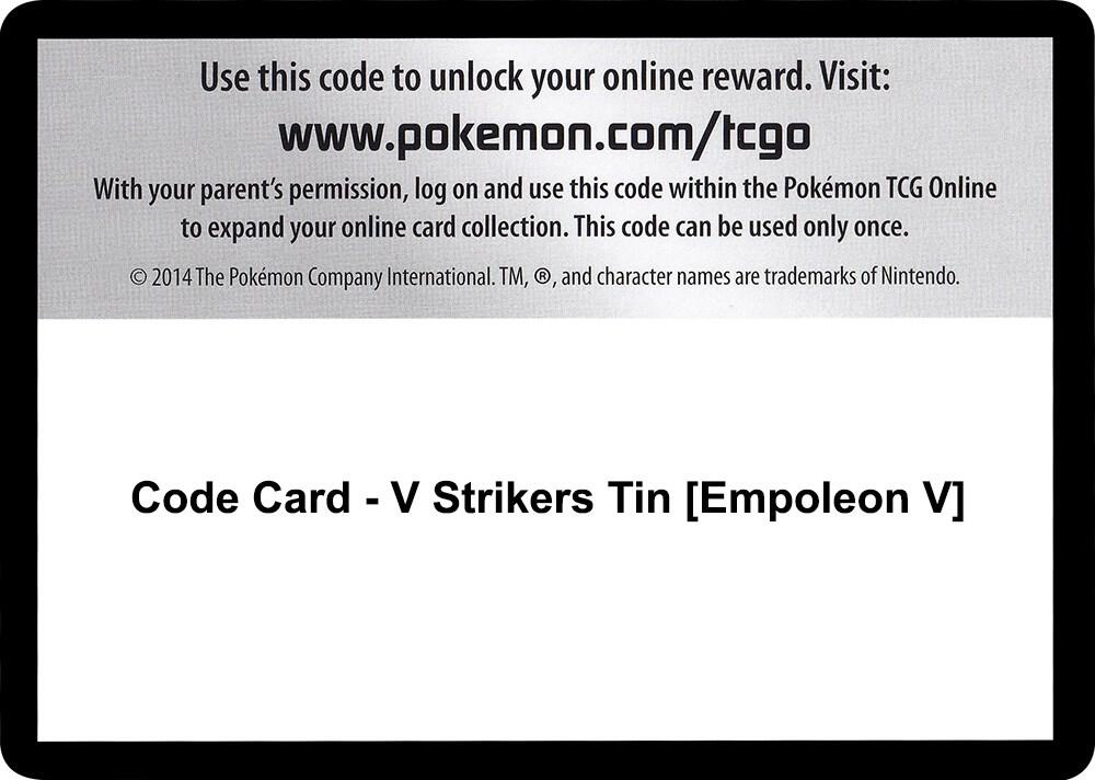 Code Card V Strikers Tin Empoleon V  (SWSH05: Battle Styles)  | Good Games Adelaide SA