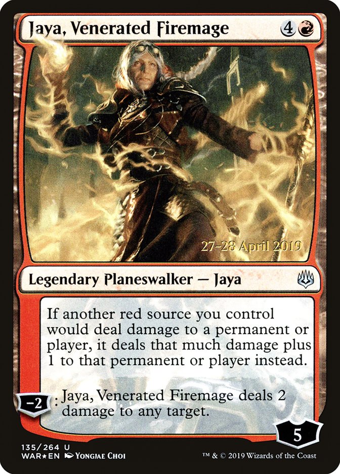 Jaya, Venerated Firemage  [War of the Spark Prerelease Promos] | Good Games Adelaide SA