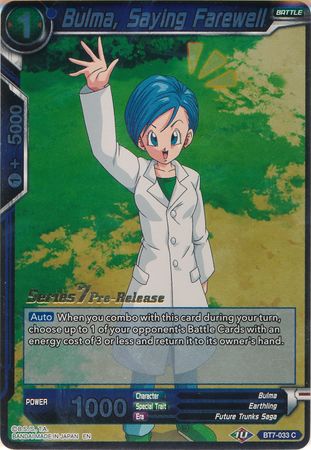 Bulma, Saying Farewell (Assault of the Saiyans) [BT7-033_PR] | Good Games Adelaide SA