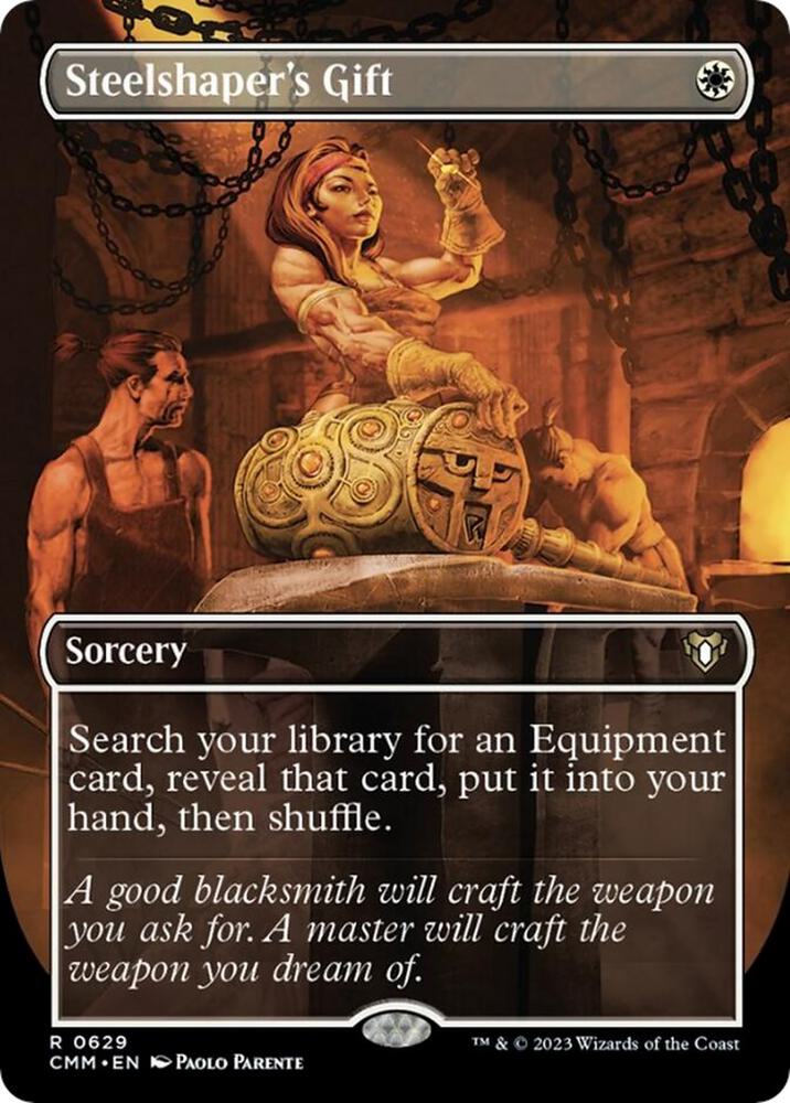 Steelshaper's Gift 629 (Commander Masters)  - Borderless Foil | Good Games Adelaide SA