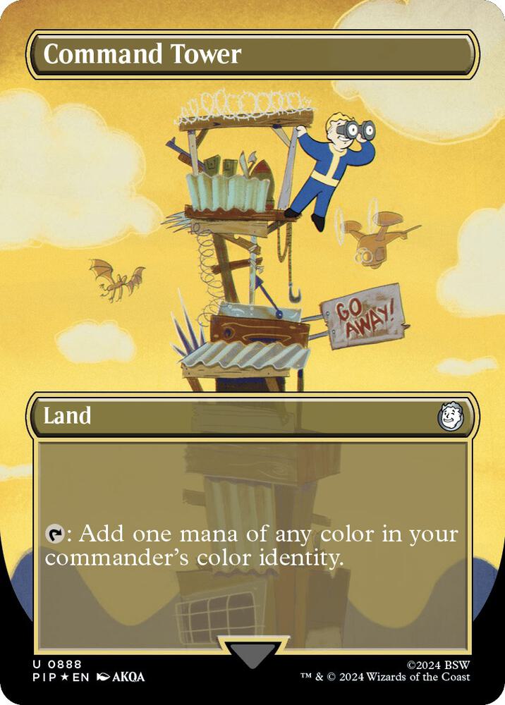 Command Tower Borderless Surge Foil 888 (Universes Beyond: Fallout)  - Foil | Good Games Adelaide SA