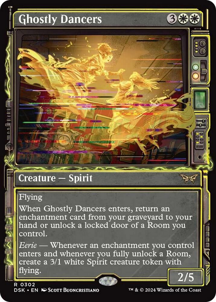Ghostly Dancers 302 (Duskmourn: House of Horror)  - Foil | Good Games Adelaide SA