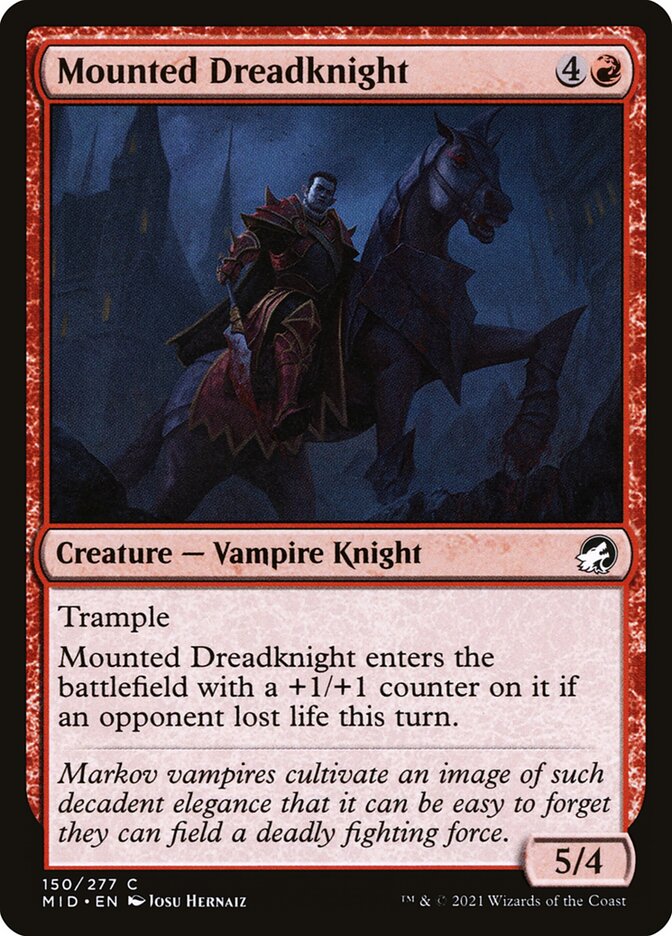 Mounted Dreadknight 150 (Innistrad: Midnight Hunt)  | Good Games Adelaide SA