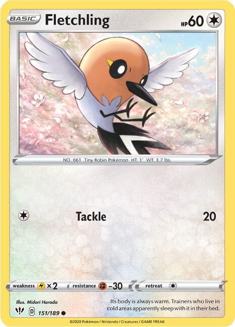 Fletchling 151/189 (SWSH03: Darkness Ablaze)  | Good Games Adelaide SA