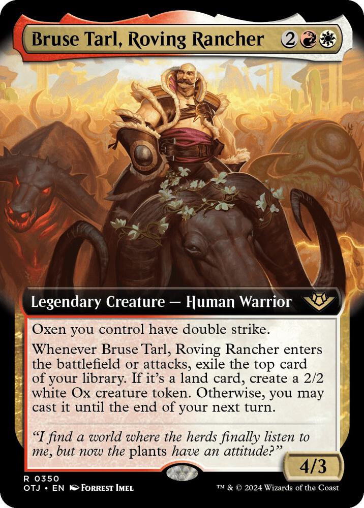 Bruse Tarl, Roving Rancher 350 (Outlaws of Thunder Junction)  - Foil | Good Games Adelaide SA