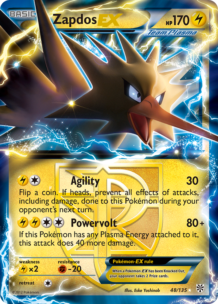 Zapdos EX (48/135) [Black & White: Plasma Storm] | Good Games Adelaide SA