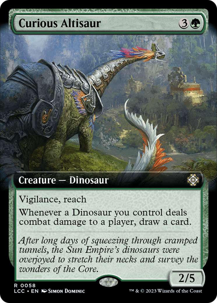 Curious Altisaur (Extended Art) [The Lost Caverns of Ixalan Commander] | Good Games Adelaide SA