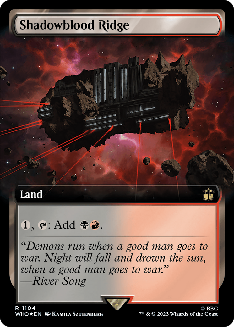 Shadowblood Ridge (Extended Art) (Surge Foil) [Doctor Who] | Good Games Adelaide SA