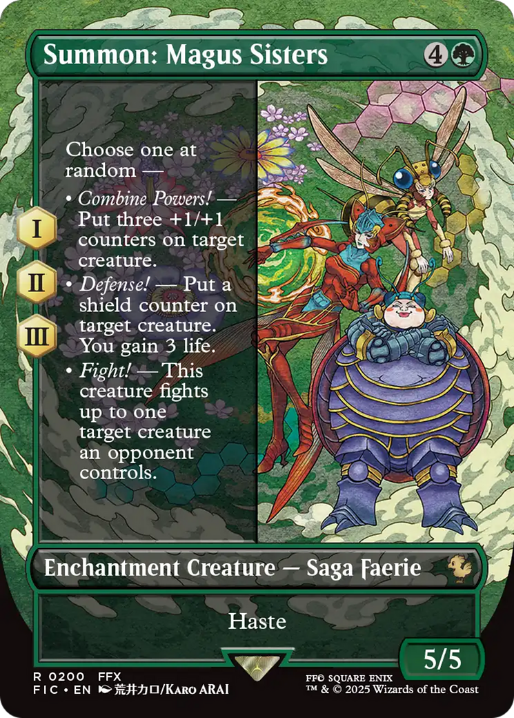 Summon: Magus Sisters (Borderless) [FINAL FANTASY Commander] | Good Games Adelaide SA