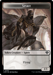 Spirit (0039) // Knight Double-Sided Token [Commander Masters Tokens] | Good Games Adelaide SA