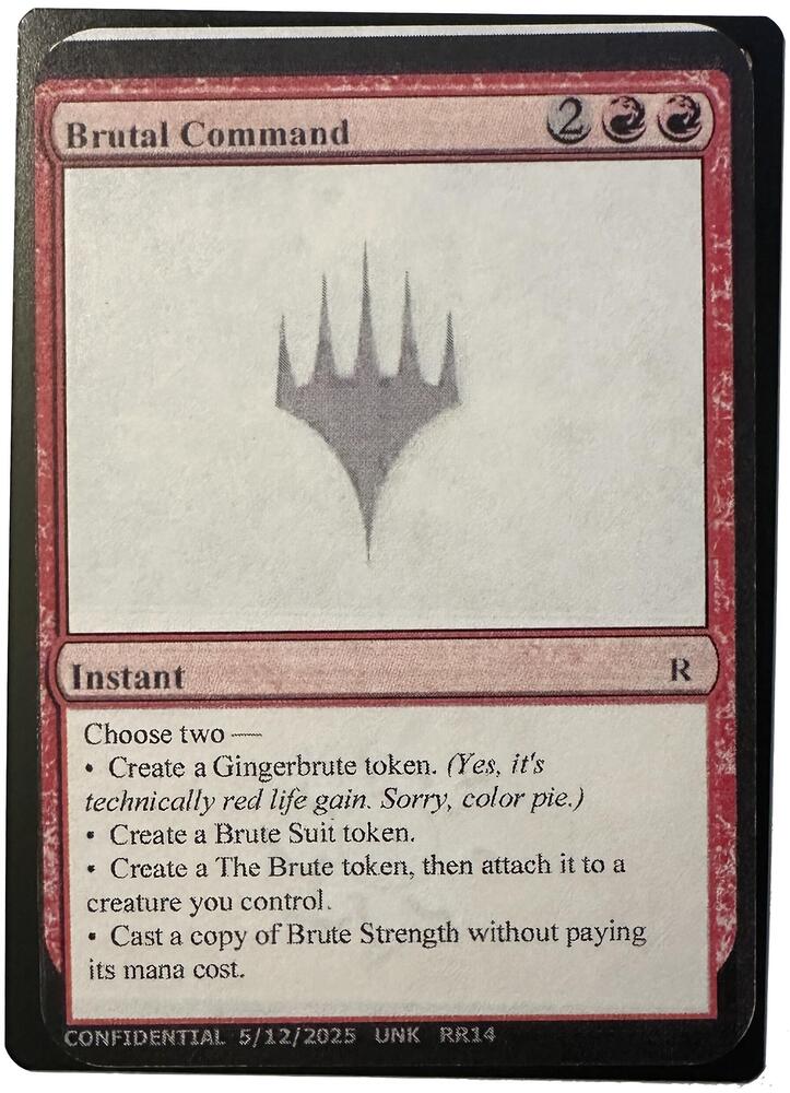 Brutal Command  (Un-Known Event Playtest Cards)  | Good Games Adelaide SA