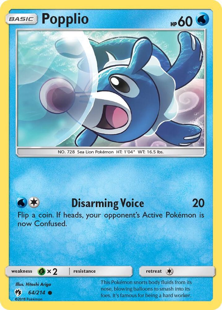 Popplio 64/214 (SM - Lost Thunder)  | Good Games Adelaide SA