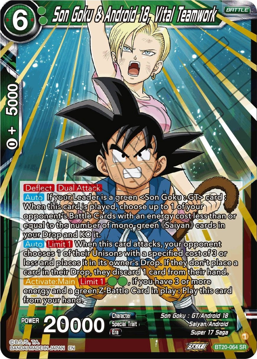 Son Goku & Android 18, Vital Teamwork (BT20-064) [Power Absorbed] | Good Games Adelaide SA