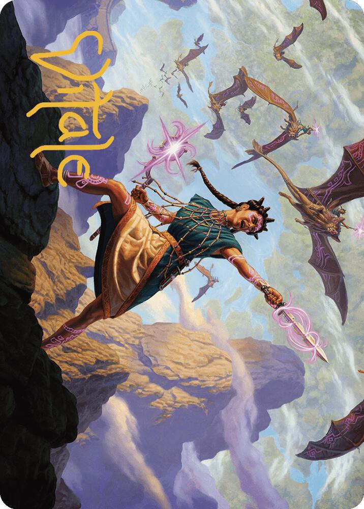 Warden of the Inner Sky Art Card Gold Stamped Signature 7 (Art Series: The Lost Caverns of Ixalan)  | Good Games Adelaide SA
