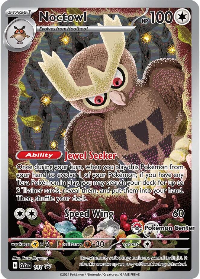 Noctowl Pokemon Center Exclusive 141 (SV: Scarlet & Violet Promo Cards)  - Holofoil | Good Games Adelaide SA