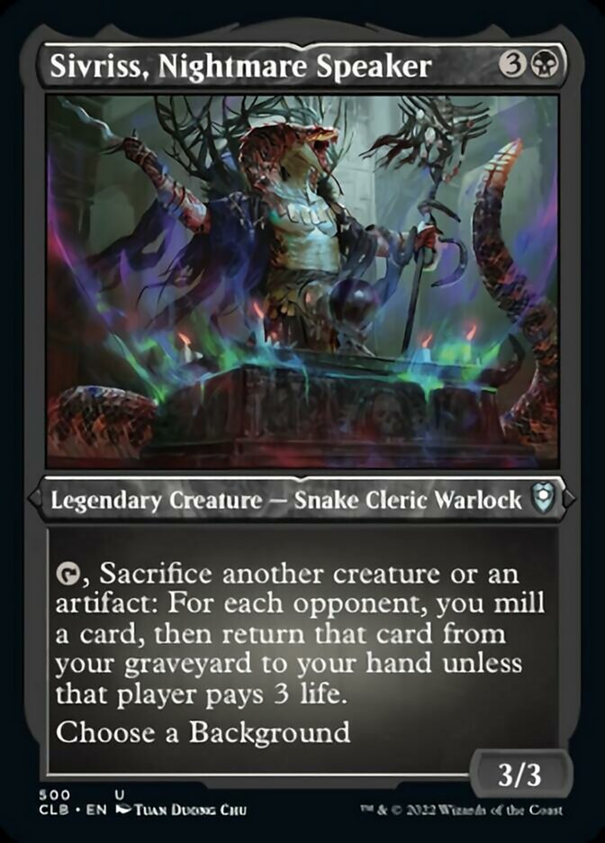 Sivriss, Nightmare Speaker (Foil Etched) [Commander Legends: Battle for Baldur's Gate] | Good Games Adelaide SA