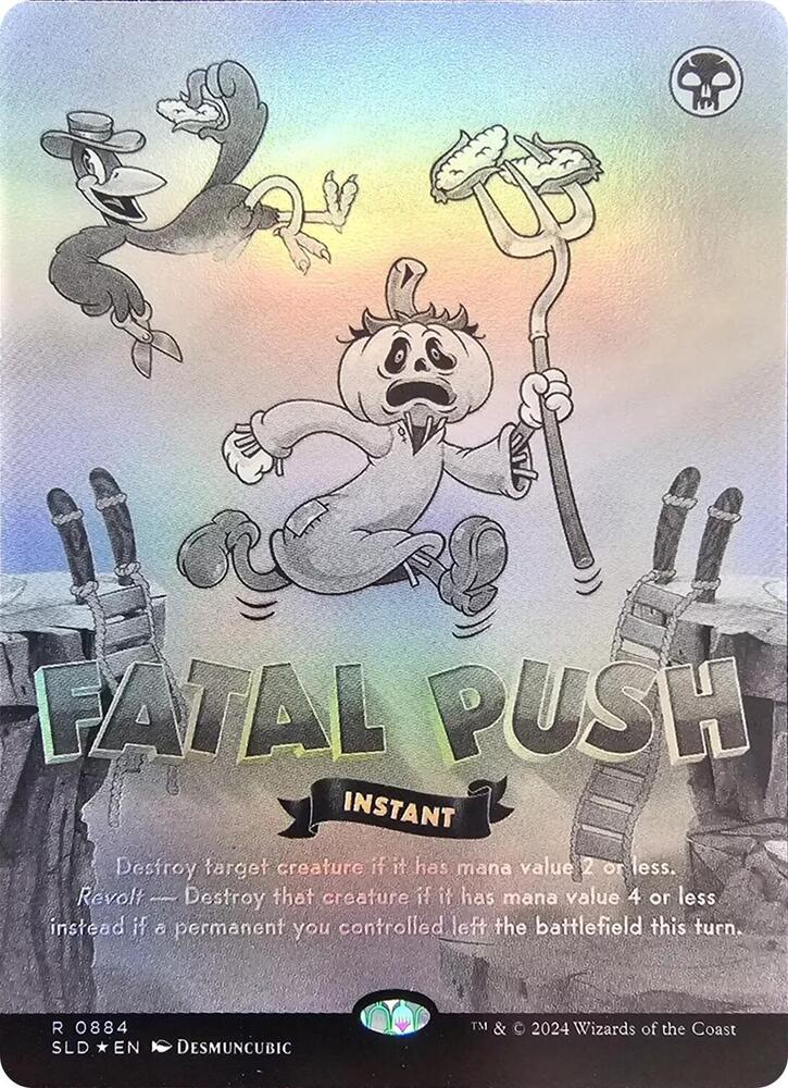 Fatal Push 0884 Black and White Foil 884 (Secret Lair Drop Series)  - Foil | Good Games Adelaide SA