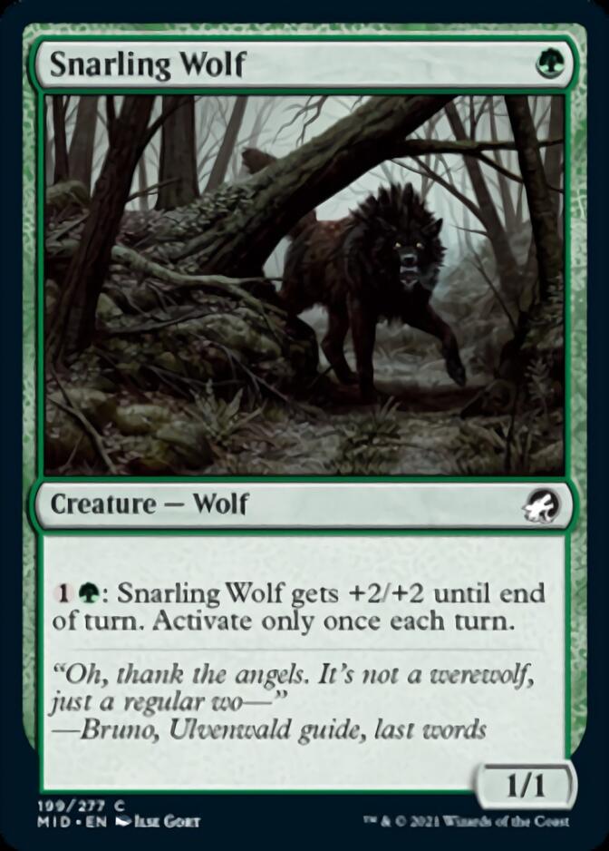 Snarling Wolf [Innistrad: Midnight Hunt] | Good Games Adelaide SA
